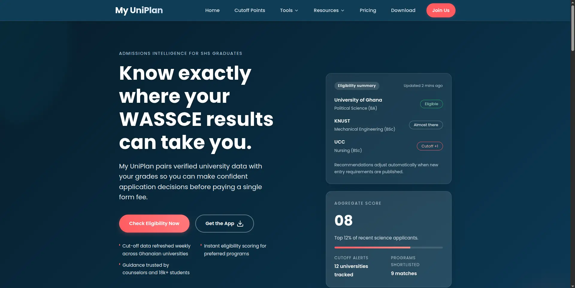 My UniPlan screenshot